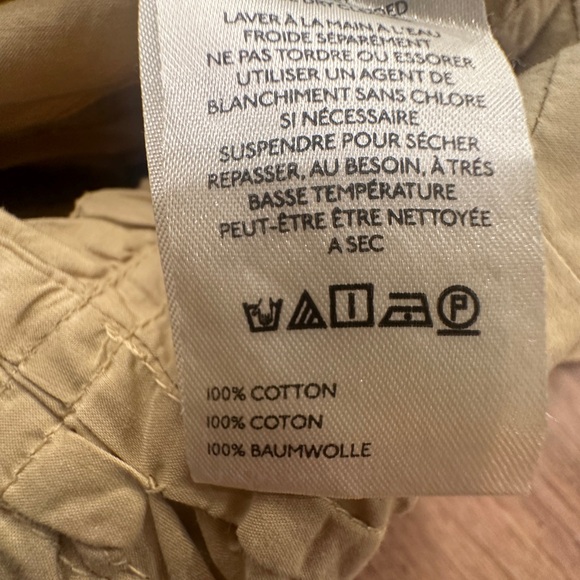 Anthropologie Tan Smocked Ruffled Top - Picture 4 of 5